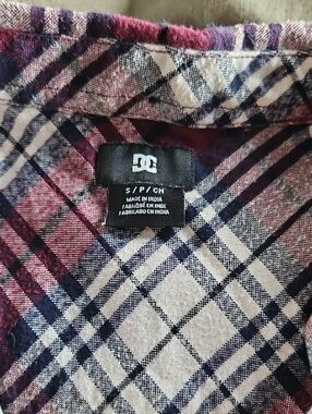 DC Plaid Flannel Shirt - Burgundy, Navy, Cream
